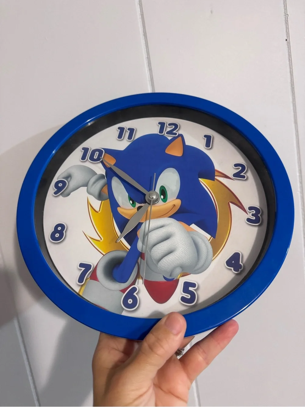 Blue Sonic Character Wall Clock - Brand: